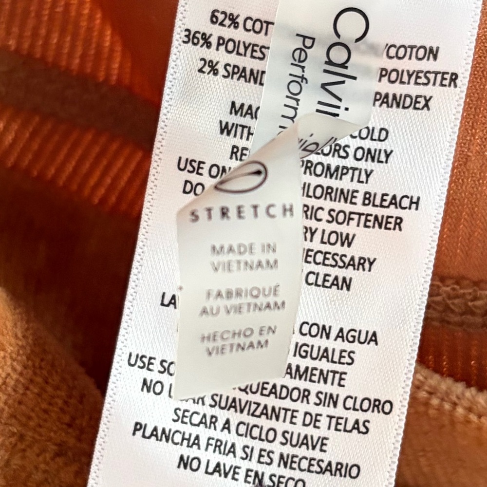🆕 Calvin Klein Velour Wide Leg Lounge Pants Camel Soft Stretch Size 2XL, 3XL - Picture 14 of 16
